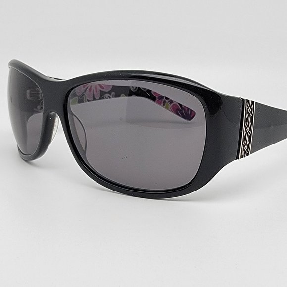*SOLD* Vera Bradley Holly 023 Purple Punch Black Frame Grey Lens Sunglasses - Picture 4 of 16